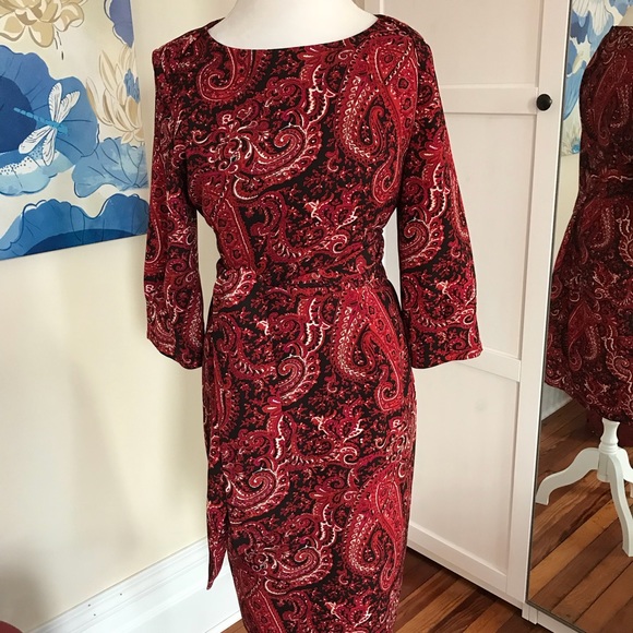 talbots paisley dress